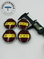 4pcs BBS Kraftfahrzeugtechnik AG Wheel Center Caps-Premium Red Yellow - Image 6