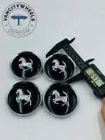 Ferrari Donkey Horse Wheel Caps – Black 60mm (4Pcs) - Image 6