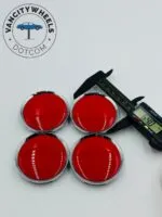 Full Red Wheel Center Caps—4-Piece Set in Different Sizes - Image 6