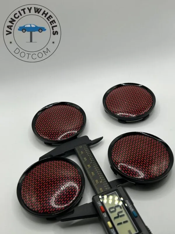 Red & Black Wheel Center Caps – Upgrade Your Vehicle’s Style - Image 5