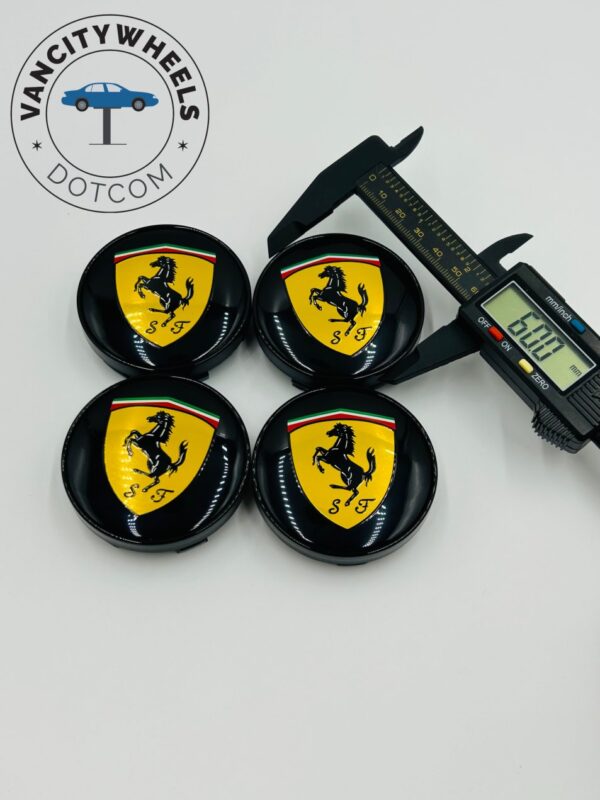 Ferrari Handmade Wheel Center Cap Stickers – Set of 4 - Image 3