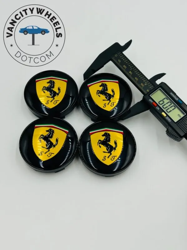 Ferrari Handmade Wheel Center Cap Stickers – Set of 4 - Image 3