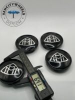 Mercedes 4Pcs Custom Sizes  Wheel Center Caps Black - Image 5