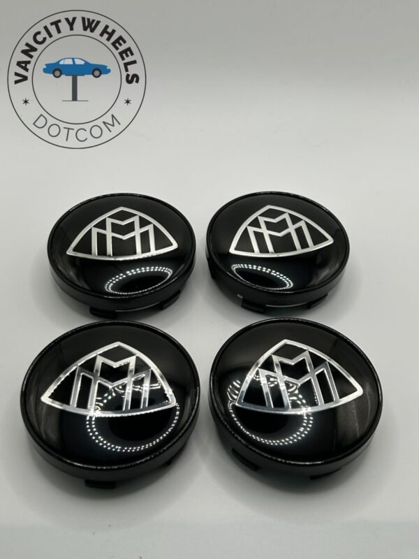 Premium 4Pcs Mercedes-Maybach Wheel Center Caps in Varied Sizes & Wheel Cap Base Colors