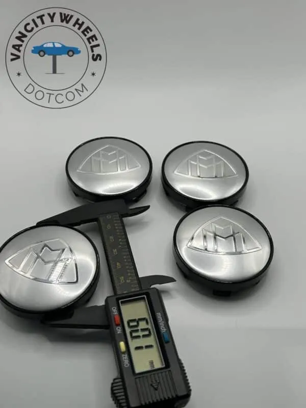 Premium 4Pcs Mercedes-Maybach Wheel Center Caps in Varied Sizes & Wheel Cap Base Colors - Image 3