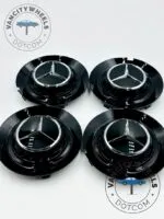 Mercedes 146mm Gloss Black Wheel Hub Cap C-1028 17028 - (Set of 4) - Image 8