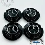 Mercedes 146mm Gloss Black Wheel Hub Cap