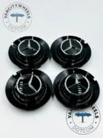 Mercedes 146mm Gloss Black Wheel Hub Cap