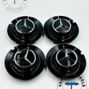 Mercedes 146mm Gloss Black Wheel Hub Cap