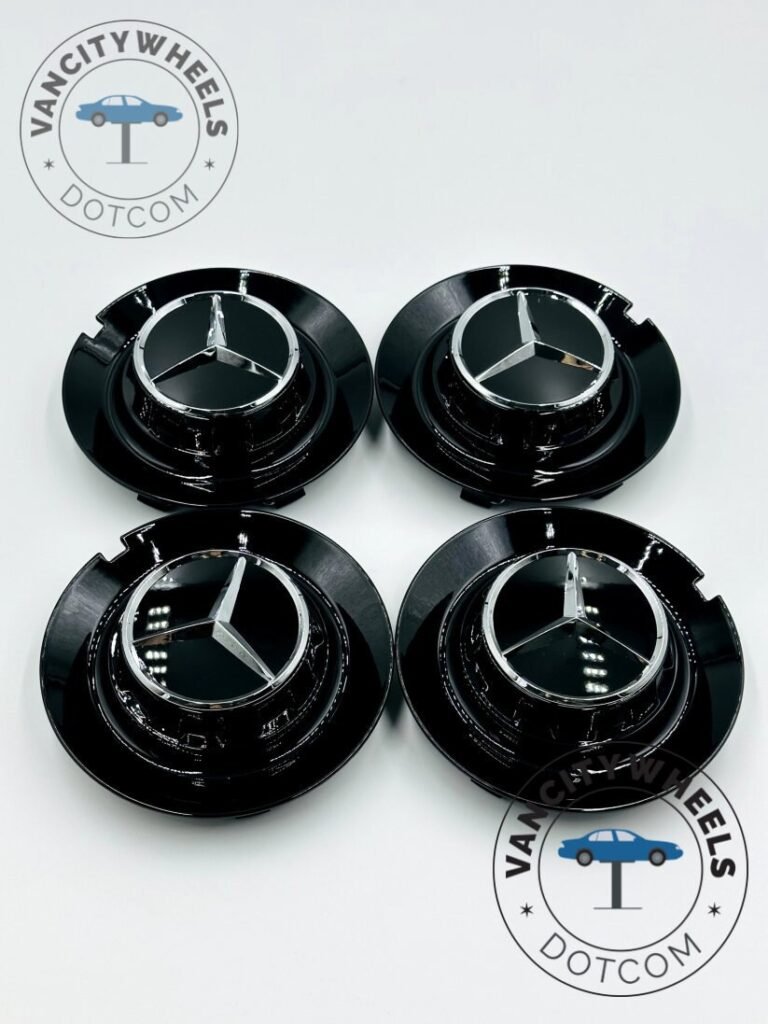 Mercedes 146mm BC965 Gloss Black Wheel Hub Cap