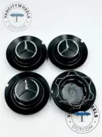 Mercedes 146mm Gloss Black Wheel Hub Cap – BC965 - (Set of 4) - Image 6