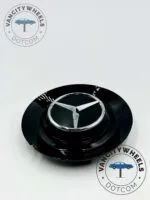 Mercedes 146mm Gloss Black Hub Cap – TY006 - (Set of 4) - Image 3