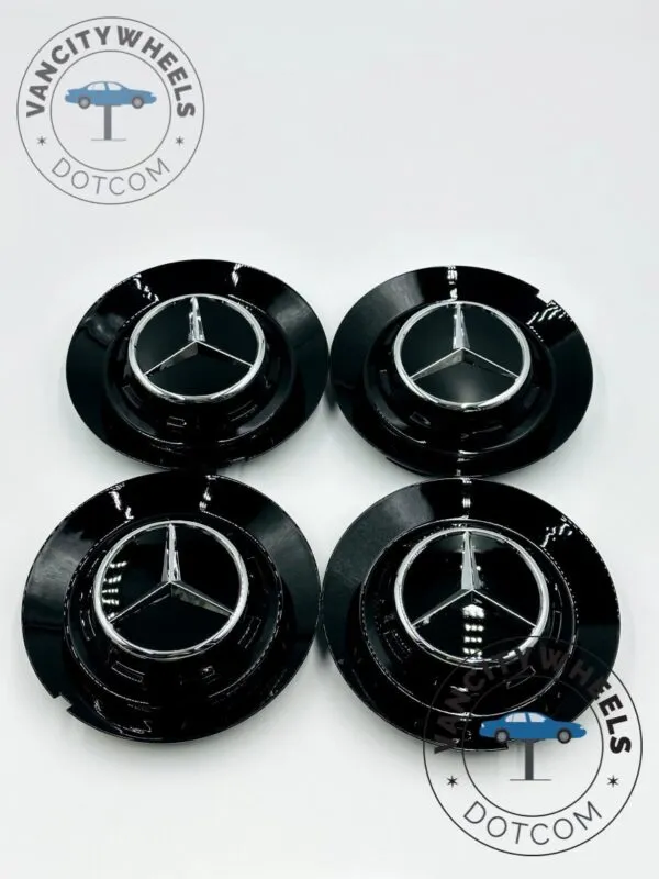 Mercedes 146mm Gloss Black Hub Cap – TY006 - (Set of 4) - Image 6