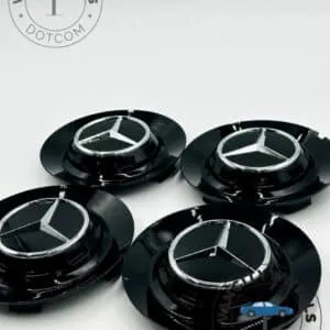 Mercedes 146mm Gloss Black Hub Cap