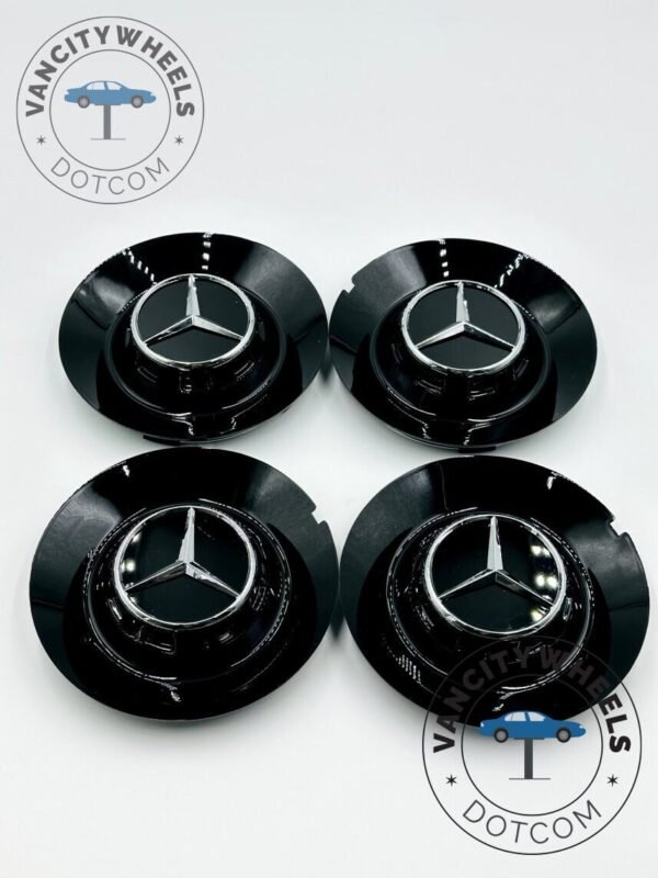 Mercedes Benz 164mm Wheel Center Hub Cover Cap With Logo WY0347 For MERCEDES-BENZ Black Wheel Center Caps, Mercedes Benz 164mm Center Caps