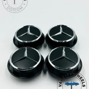 60mm AMG Black Surround Wheel Center Caps