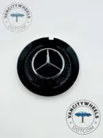 Mercedes 146mm Gloss Black Wheel Hub Cap C-1028 17028 - (Set of 4) - Image 2