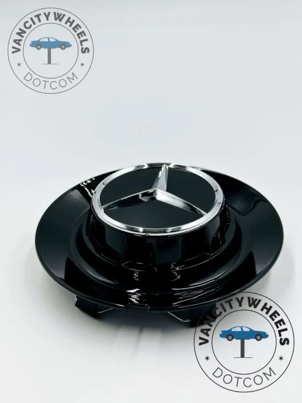 Mercedes 146mm Gloss Black Wheel Hub Cap – BC965 - (Set of 4) - Image 8