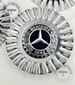 Mercedes Maybach 150mm Hub Caps – Chrome, Spike Wheels - (Set of 4) - Image 2