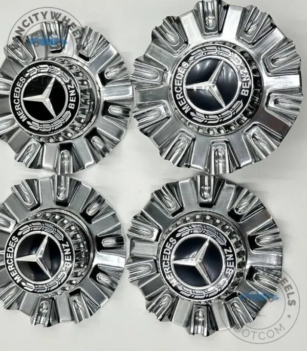 Mercedes GLS580 Hub Caps – Silver Chrome, Raised Star (A2234000400) - (Set of 4) - Image 4