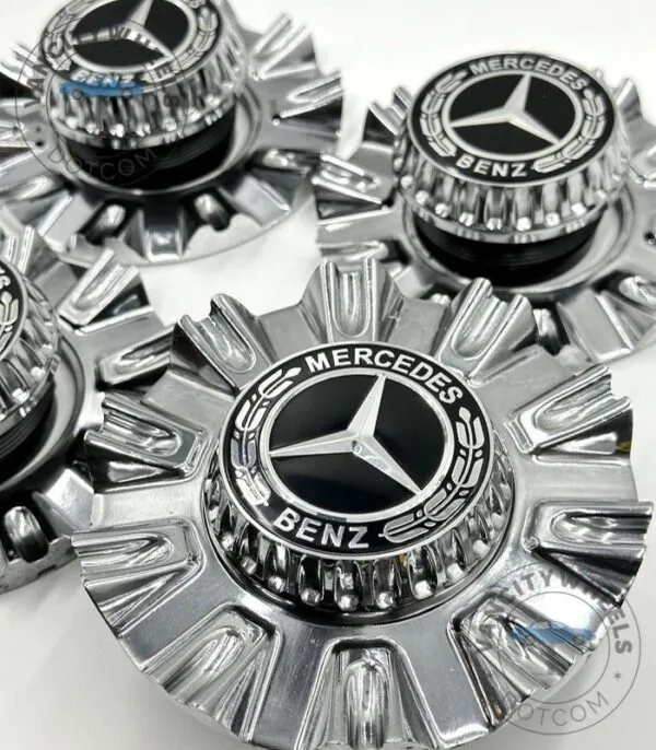 Mercedes GLS580 Hub Caps – Silver Chrome, Raised Star (A2234000400) - (Set of 4) - Image 2