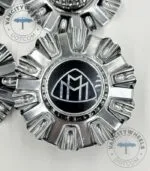 Mercedes Maybach S580 Hub Caps – Chrome, 145mm, Spike Design - (Set of 4) - Image 6