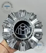 Mercedes Maybach S580 Hub Caps – Chrome, 145mm, Spike Design - (Set of 4) - Image 2