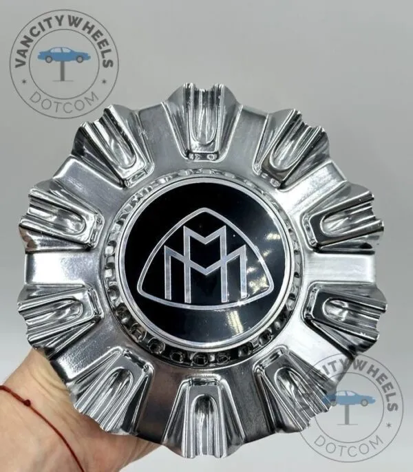 Mercedes Maybach S580 Hub Caps – Chrome, 145mm, Spike Design - (Set of 4) - Image 2