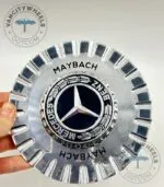 Chrome Mercedes Benz 147mm Wheel Center Caps –Gls Spike Hub Set of 4 - Image 3