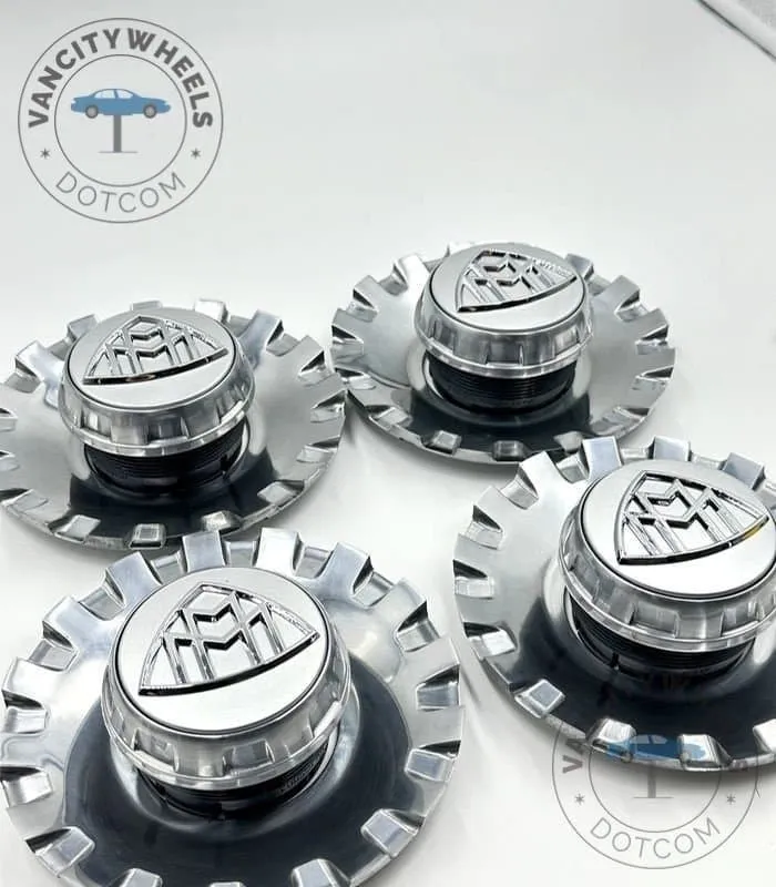 mercedes maybach a2224000900 wheel covers Mercedes Maybach 154mm Silver Spike Hubcap