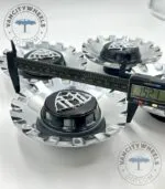 Mercedes Maybach A2224000900 154mm/68mm Black Silver Logo (Set of 4) - Image 4