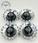 Mercedes Maybach A2224000900 154mm/68mm Black Silver Logo (Set of 4) - Image 5