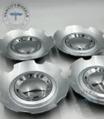 Bentley Flying Spur Caps: OEM Silver Twin-Spoke Elegance - (Set of 4) - Image 2