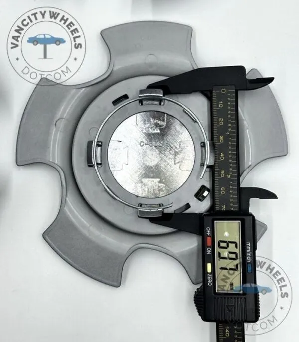 Bentley Continental GT Wheel Center Caps in Black/Silver (4Pcs) - Image 3