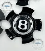Bentley Continental GT Wheel Center Caps in Black/Silver (4Pcs) - Image 2