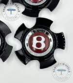 Bentley GT Red Wheel Center Caps Maroon/Dark (Set of 4) - Image 3