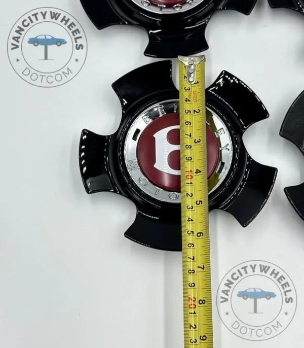 Bentley GT Red Wheel Center Caps Maroon/Dark (Set of 4) - Image 4