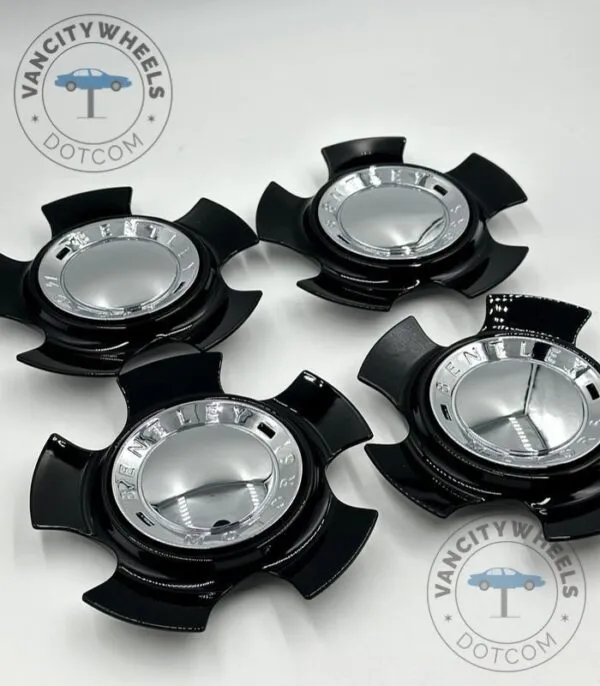 Bentley Black Wheel Center Caps – Luxury Finish (Set of 4) - Image 3