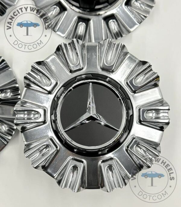 Mercedes Maybach S580 145mm Wheel Cap – Silver/Black - (Set of 4) - Image 2