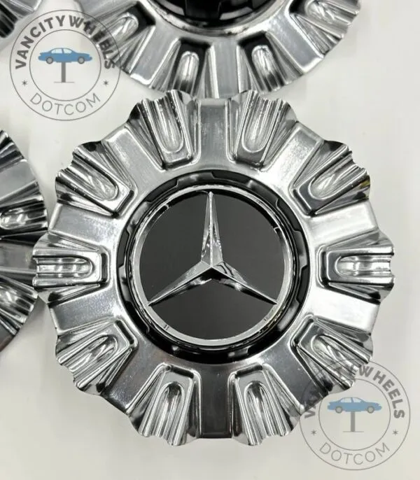 Mercedes Maybach S580 145mm Wheel Cap – Silver/Black - (Set of 4) - Image 2