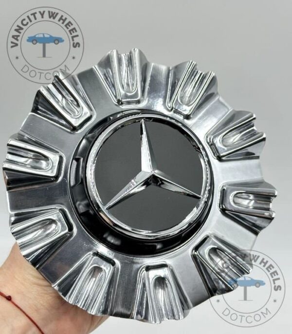 Mercedes Maybach S580 145mm Wheel Cap – Silver/Black - (Set of 4) - Image 6