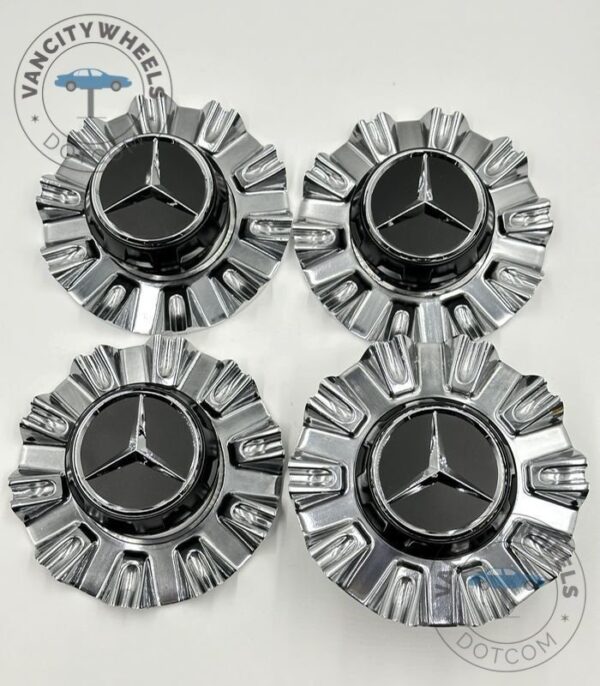 Mercedes Maybach S580 145mm Wheel Cap – Silver/Black - (Set of 4) - Image 7