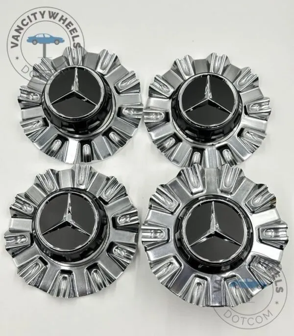 Mercedes Maybach S580 145mm Wheel Cap – Silver/Black - (Set of 4) - Image 7
