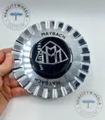 Chrome Mercedes Benz Maybach Gls Spike Wheel Center Cap : 147mm - (Set of 4) - Image 3