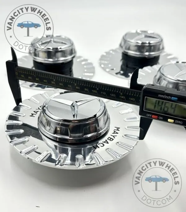 Mercedes Maybach Spike Center Caps – Chrome 147mm (4 Pack) - Image 4