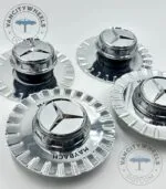 Mercedes Maybach Spike Center Caps – Chrome 147mm (4 Pack) - Image 2