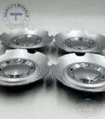 Bentley Flying Spur Caps: OEM Silver Twin-Spoke Elegance - (Set of 4) - Image 4