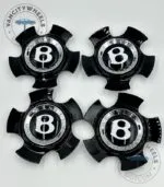 Bentley Continental GT Wheel Center Caps in Black/Silver (4Pcs) - Image 5