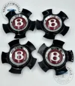 Bentley GT Red Wheel Center Caps Maroon/Dark (Set of 4) - Image 5