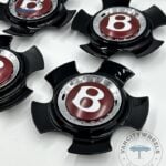 Bentley GT Red Wheel Center Caps